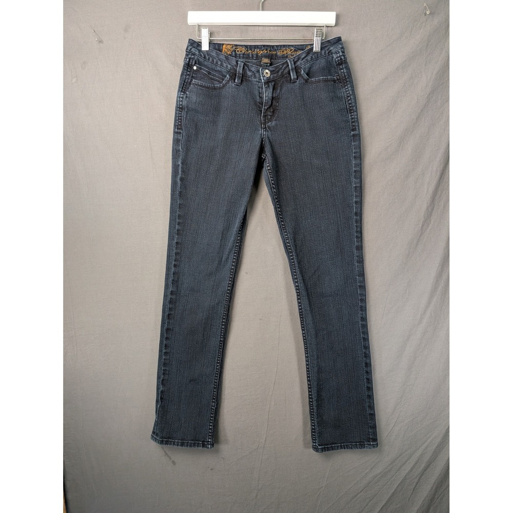 Christopher Blue Womens Size 6 Straight Leg Jeans Dark Wash Stretch Denim 6175